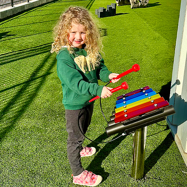 Kansas Church School Brings Outdoor Instruments to Preschool Children in a Colorful Music Garden