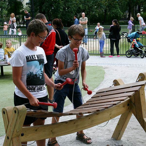 Musical Playground Created In Regenerated Old City Park, Poland