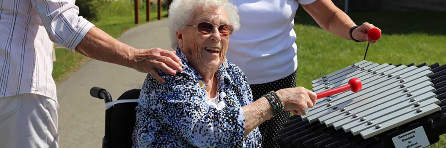 Providing Outdoor Musical Activities For Seniors Percussion Play
