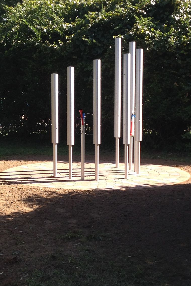 Set of Tubular Bells in playground