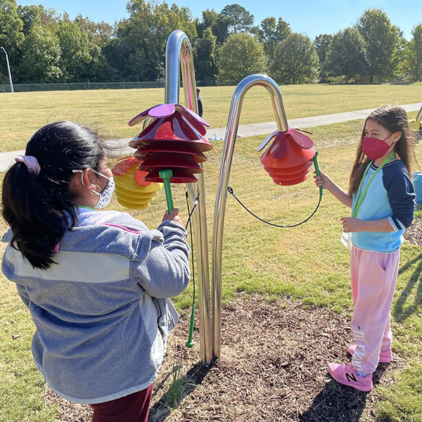 Elementary School Embraces Outdoor Musical Play, Garner, North Carolina