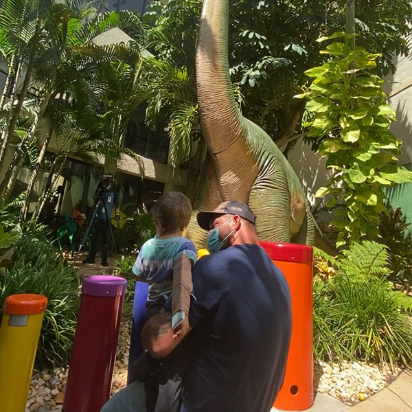 Outdoor Musical Instruments Added to 'Rawr-some' Hospital Healing Garden, Palm Beach, Florida