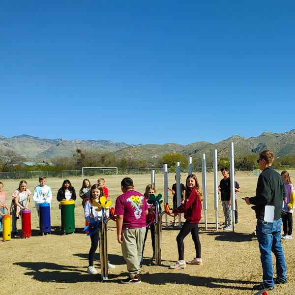 Elementary School in Tucson, Arizona, Celebrates the Opening of its new Music Garden 
