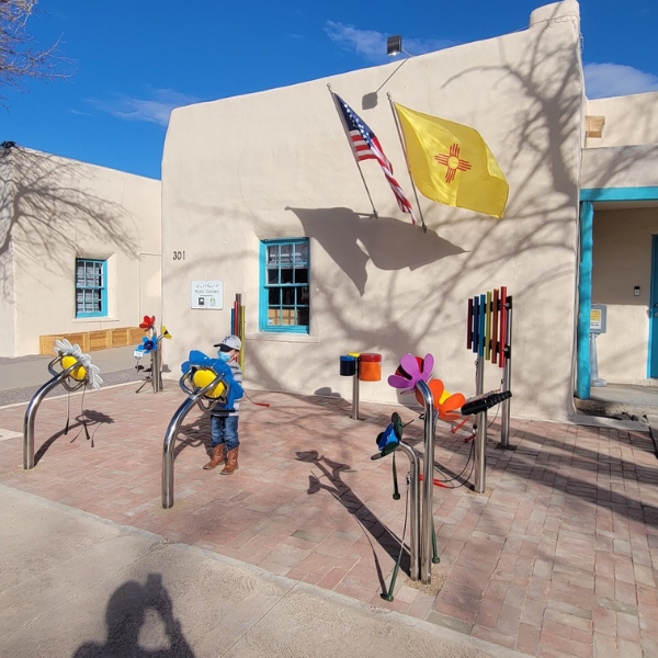 Children's Museum & Sharing Library Sees Intergenerational Play in new Music Garden, Demin, New Mexico